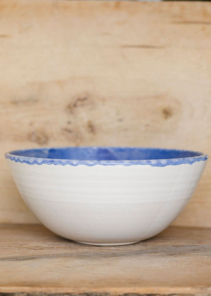 Mixing Bowl, LG White and Blue
