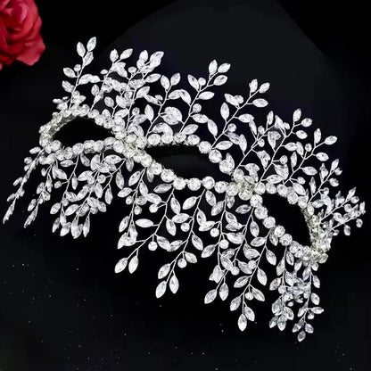 Wedding Hair Accessories - Crystal Bridal Headdress - Available in Silver and Yellow Gold