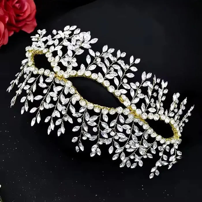Wedding Hair Accessories - Crystal Bridal Headdress - Available in Silver and Yellow Gold