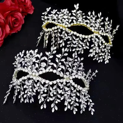 Wedding Hair Accessories - Crystal Bridal Headdress - Available in Silver and Yellow Gold