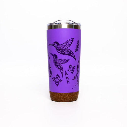NATIVE NORTHWEST Cork Base Travel Mugs - Hummingbird - 20 oz