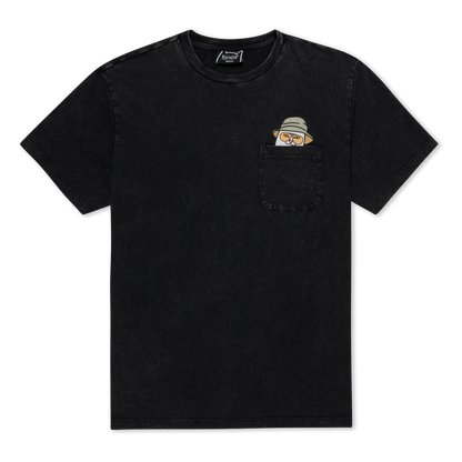 RIPNDIP Nermal S Thompson Pocket Tee (Black Mineral Wash)