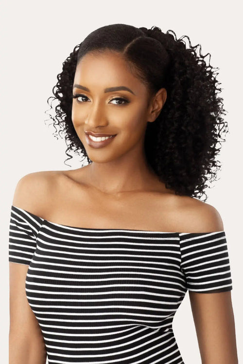 OUTRE BIG BEAUTIFUL HAIR DRAWSTRING PONYTAIL - 3B BOUNCY CURLS 18" - BSW BEAUTY CANADA