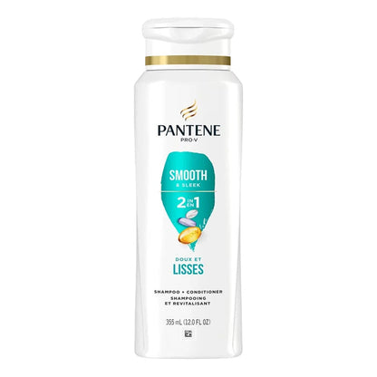 Pantene Pro-V Smooth and Sleek 2-in-1 Shampoo & Conditioner - 12 oz - 6 Pack