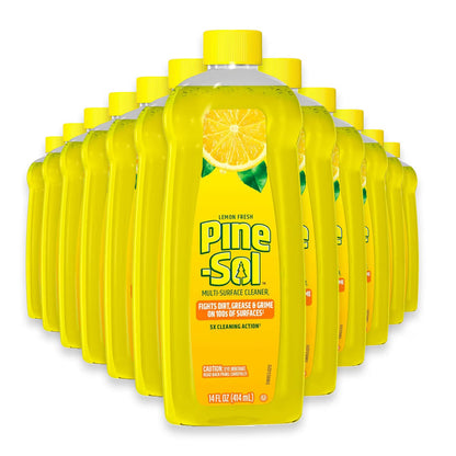 Pine-Sol Lemon Fresh Multi-Surface Cleaner with Citric Acid - 14 oz - 12 Pack