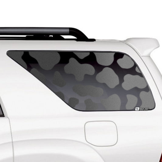 Precut Cow Print Rear Side Quarter Window Decal Stickers Fits Toyota 4Runner 2003 - 2009 - Bogar Tech Designs
