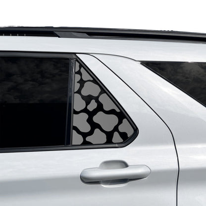 Precut Cow Print Rear Side Quarter Window Decals Fits Ford Explorer 2020-2027
