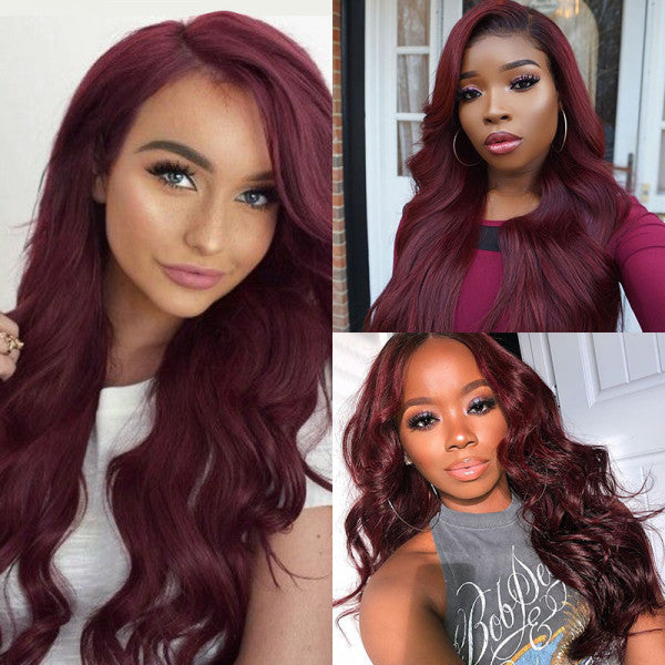 sleek 99j human hair lace wigs for a bold look
