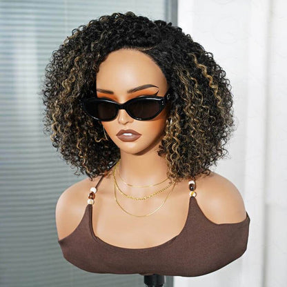 human hair wigs 1b/27 colored side part desigin