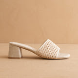 Raffia Block Heel