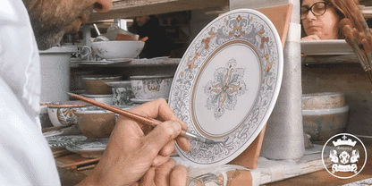 RICCO DERUTA DELUXE: Ceramic Handle Serving 'Risotto' Spoon Ladle with 18/10 stainless steel cutlery.