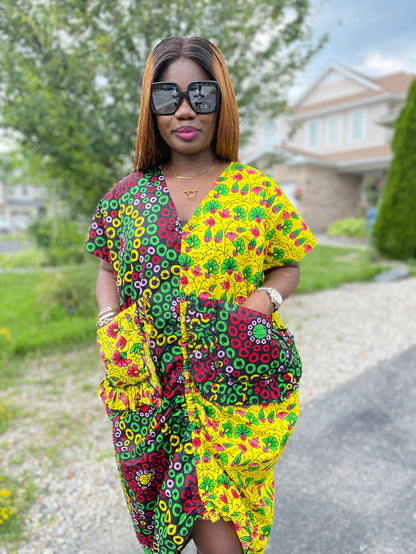 Rolly Babe Ankara Dress Yellow