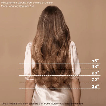Rooted Dark Brown (#2) to Dirty Blonde (#19C) 100g Weft