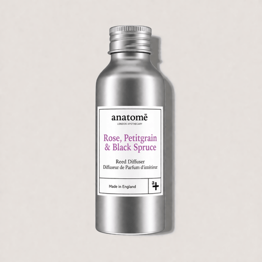 Rose, Petitgrain & Black Spruce Essential Oil Reed Diffuser - Refill - anatomē