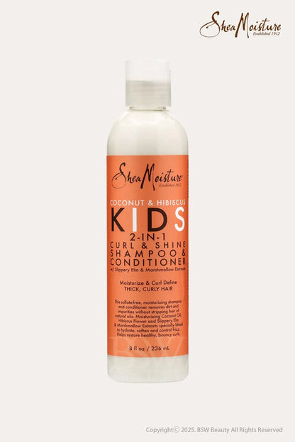 SHEA MOISTURE COCONUT & HIBISCUS KIDS 2-IN-1 CURL & SHINE SHAMPOO & CONDITIONER 8oz - BSW BEAUTY CANADA