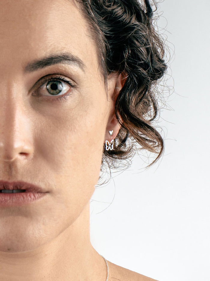 Sterling Silver Butterfly Ear Jacket Earring | Silver-Image 4