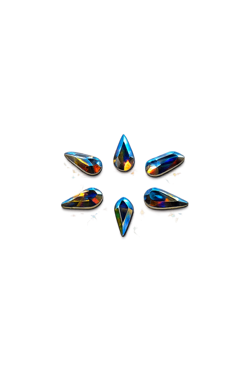 Swarovski Nail Art AB Teardrop Crystals 6pcs