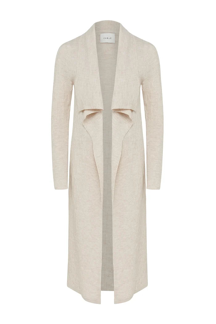 THE BEAUMONT MERINO CARDIGAN | Oatmeal - Darling & Domain