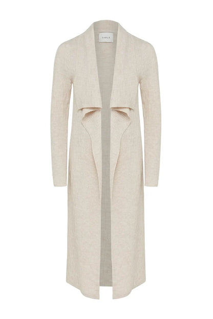 THE BEAUMONT MERINO CARDIGAN | Oatmeal - Darling & Domain