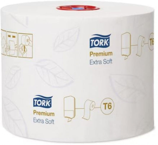 TORK T6 Mid-Size 127510 Toilet Paper Roll Soft Premium 70m