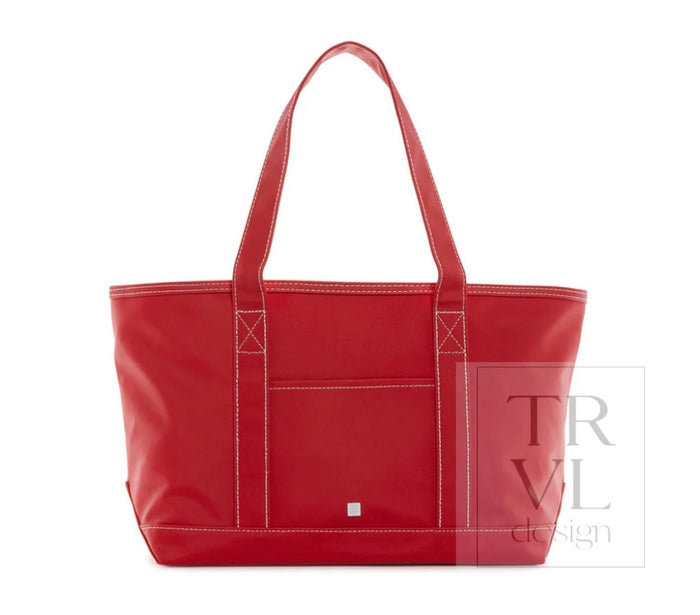 TRVL Design Medium Tote - Coated Canvas Red