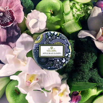 Voluspa Apple Blue Clover Mini Tin - Taryn x Philip Boutique