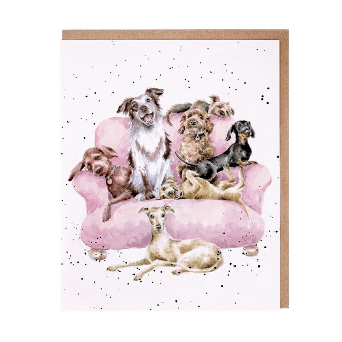 WRENDALE Card Enclosure Dogs on the Sofa