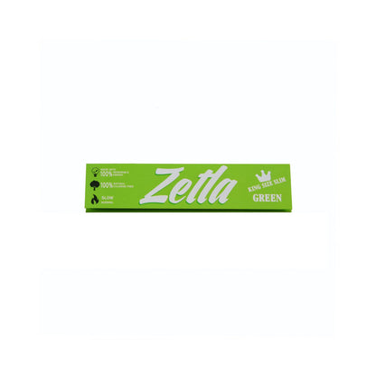 Zetla Rolling Papers Green King Size Slim (50 Packs) - Zetla
